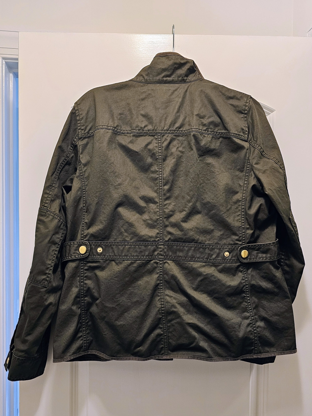 J.Crew Downtown Field Jacket XL Olive Green Utility Barn Coat 100% Cotton - Picture 4 of 9